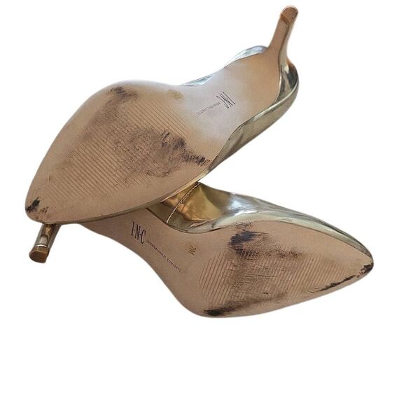 INC International Concepts Women's Size 7 Gold Metallic Stiletto Heels - Picture 4 of 7
